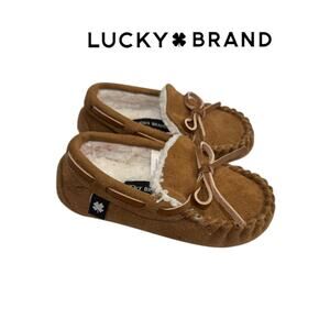 Lucky Brand Toddler Chestnut Brown Suede Moccasins 5/6